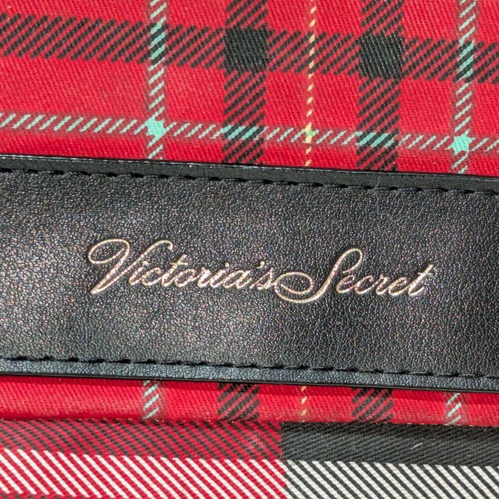 Victoria's Secret limited edition plaid floral tote. EUC! - Picture 4 of 5